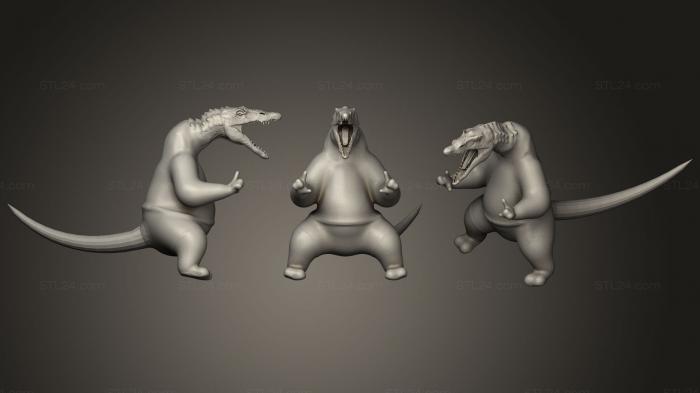 Статуэтки животных (Конгфу Спинозавр, STKJ_1122) 3D модель для ЧПУ станка